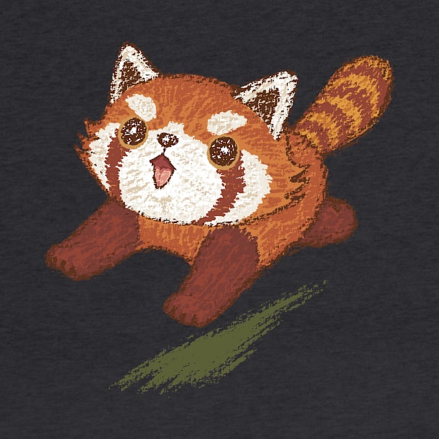 Red panda running by sanogawa